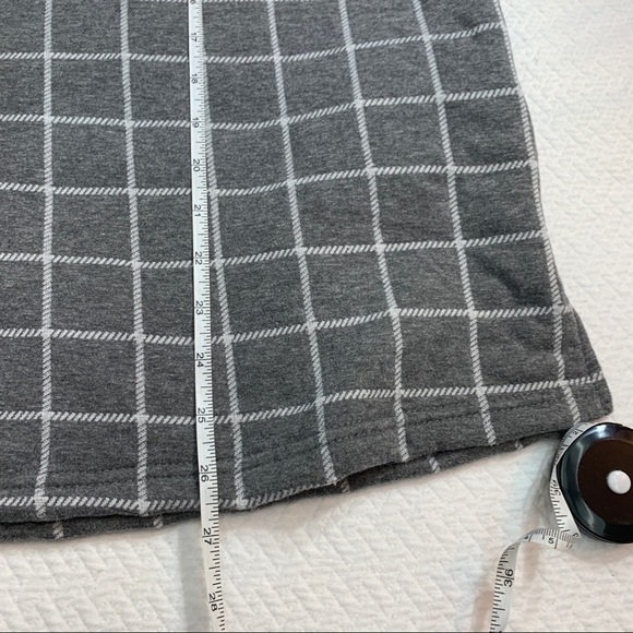 𝅺junarose🖤grey Oversized Windowpane Short Sleeve Sweatshirt Top Size M - Picture 8 of 9